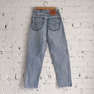 Redone levi’s 550 high rise mom jeans size 24 short